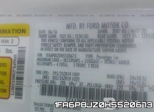 1FA6P8JZ0H5520673 фото 10