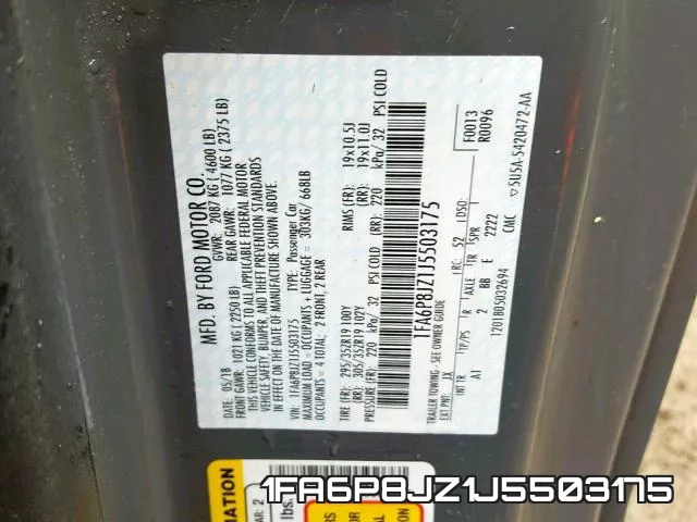 1FA6P8JZ1J5503175 фото 2