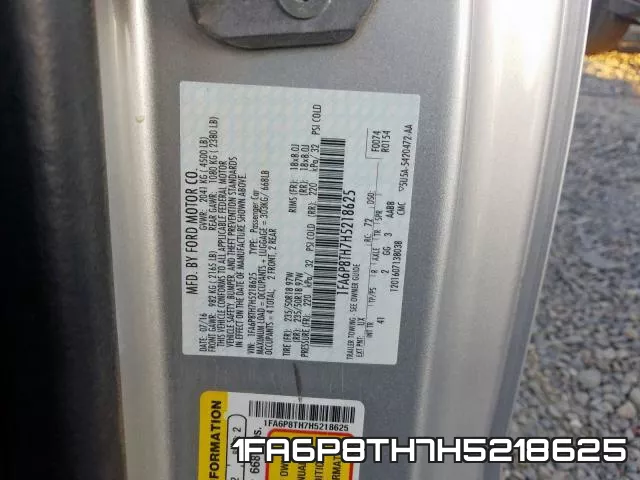 1FA6P8TH7H5218625 фото 2