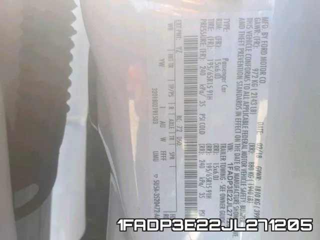 1FADP3E22JL271205 фото 2