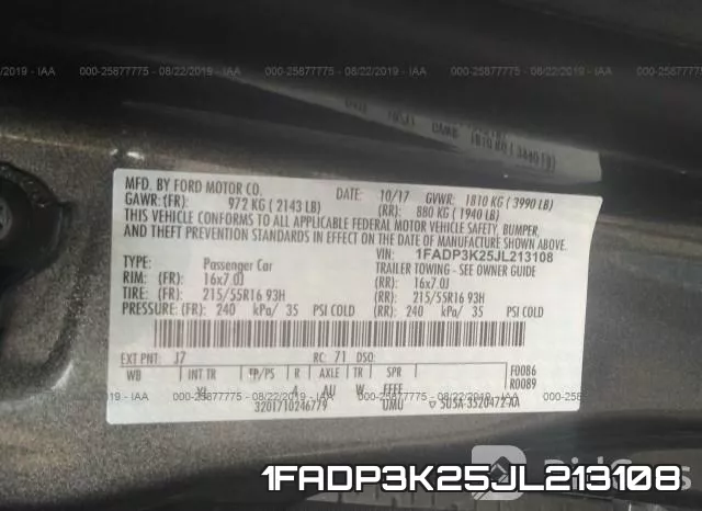 1FADP3K25JL213108 фото 10