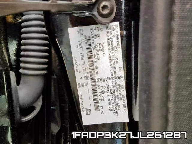 1FADP3K27JL261287 фото 2