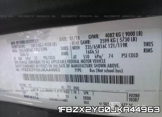 1FBZX2YG0JKA44963 фото 10