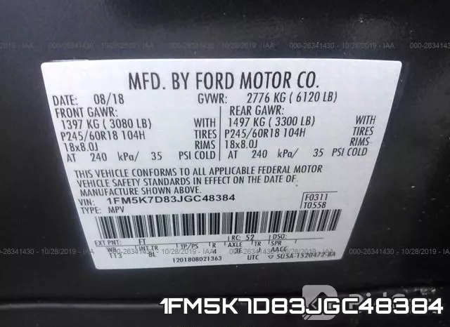 1FM5K7D83JGC48384 фото 10