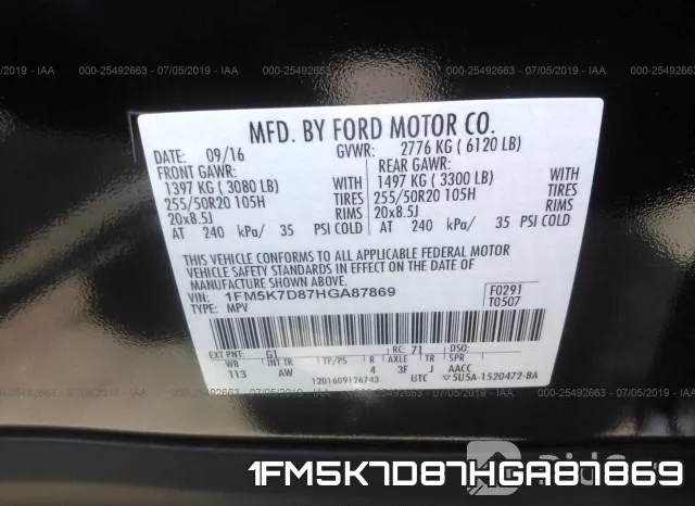 1FM5K7D87HGA87869 фото 10