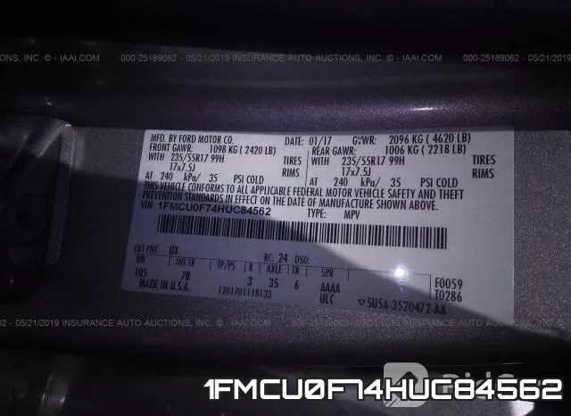 1FMCU0F74HUC84562 фото 10