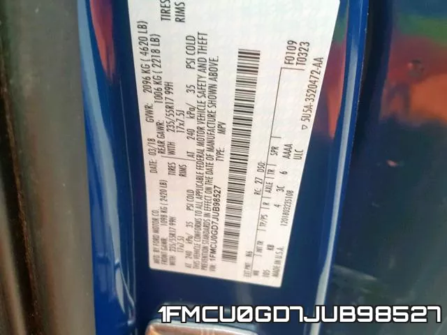 1FMCU0GD7JUB98527 фото 2