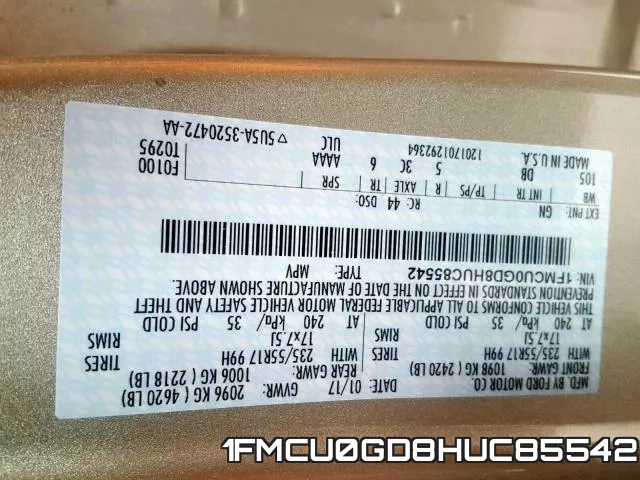 1FMCU0GD8HUC85542 фото 2
