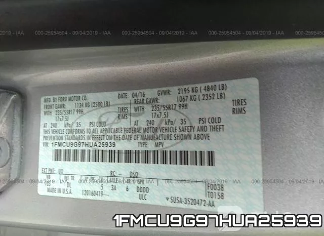1FMCU9G97HUA25939 фото 10