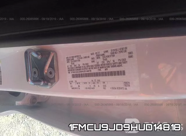 1FMCU9JD9HUD14818 фото 10