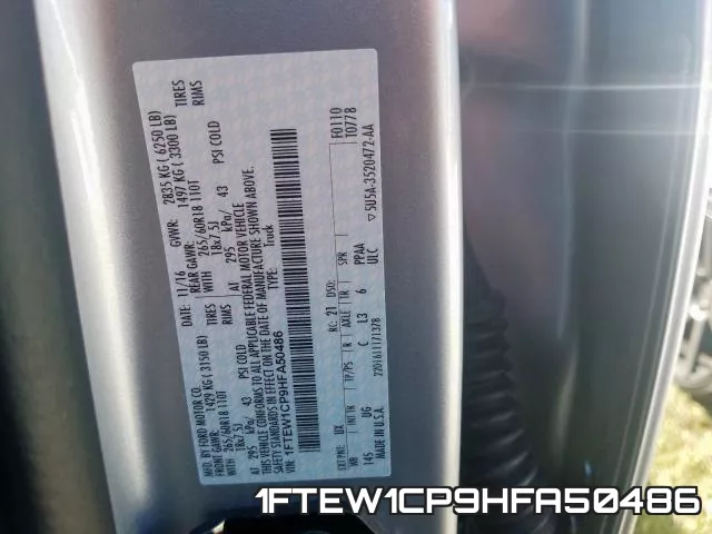 1FTEW1CP9HFA50486 фото 2