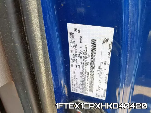 1FTEX1CPXHKD40420 фото 2