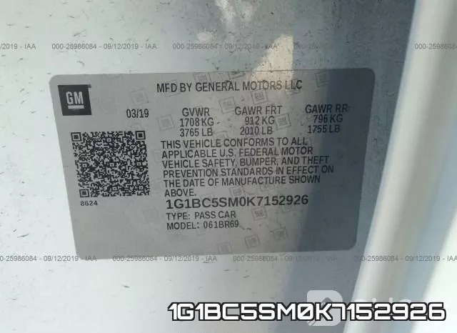 1G1BC5SM0K7152926 фото 10
