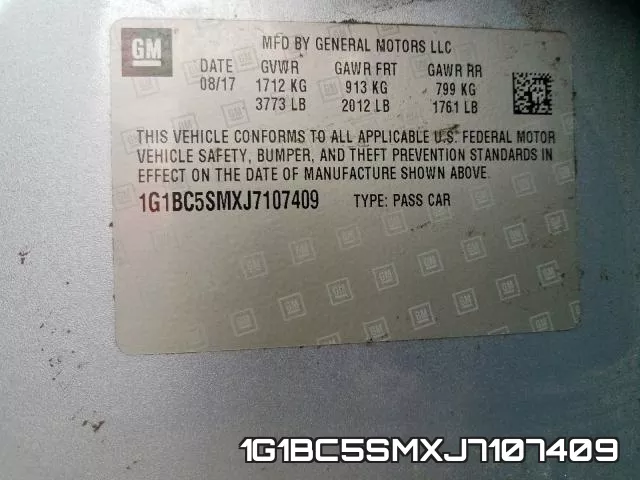 1G1BC5SMXJ7107409 фото 2