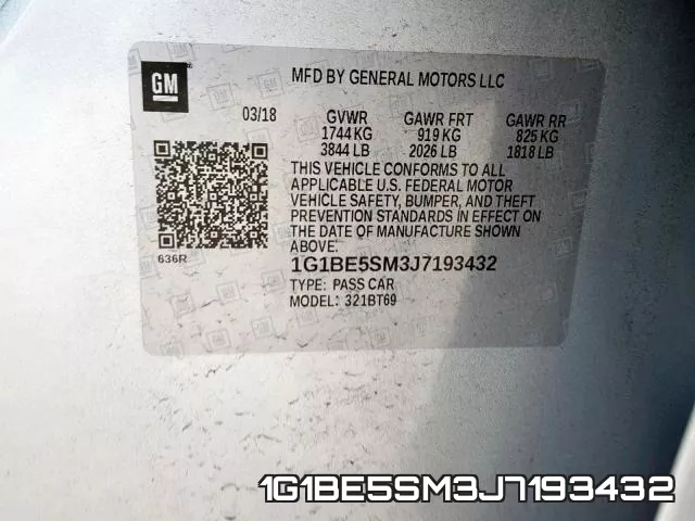 1G1BE5SM3J7193432 фото 2
