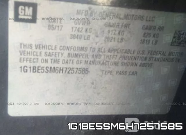 1G1BE5SM6H7257585 фото 10