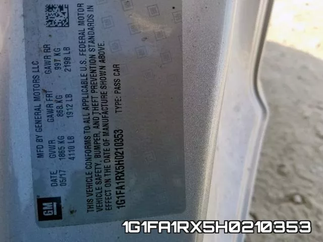 1G1FA1RX5H0210353 фото 2