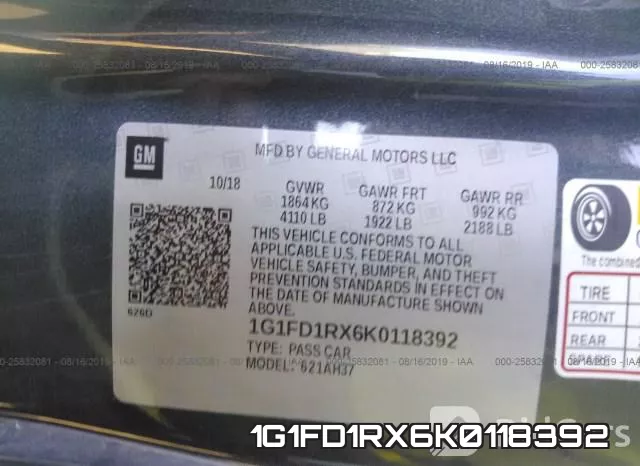 1G1FD1RX6K0118392 фото 10