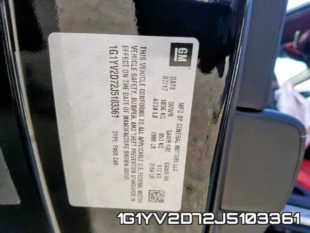 1G1YV2D72J5103361 фото 2