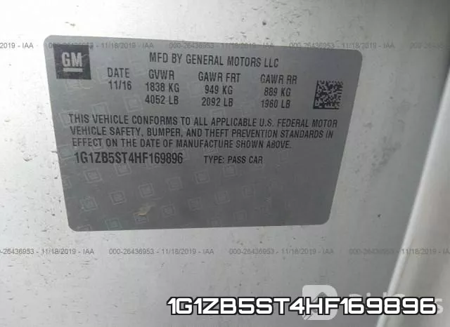 1G1ZB5ST4HF169896 фото 10