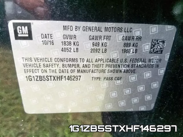 1G1ZB5STXHF146297 фото 2