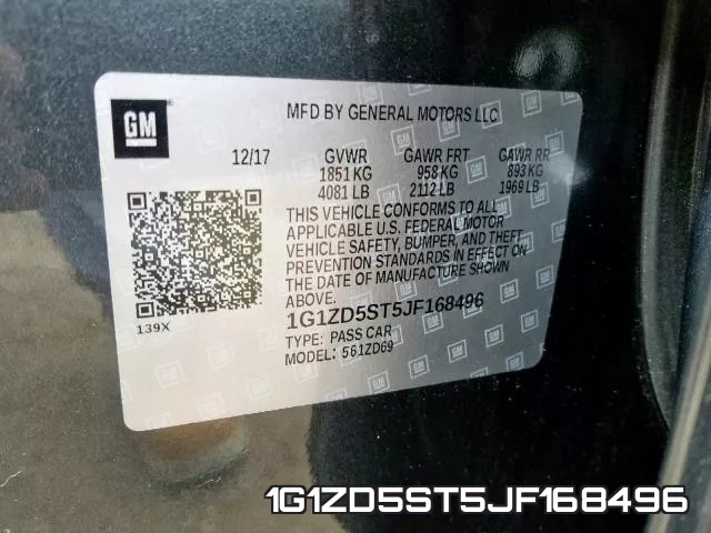 1G1ZD5ST5JF168496 фото 2