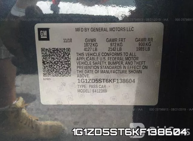 1G1ZD5ST6KF138604 фото 10