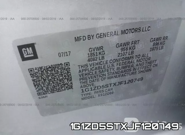 1G1ZD5STXJF120749 фото 10