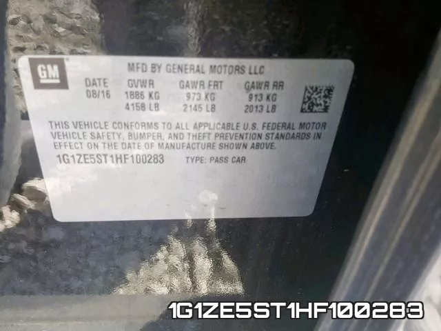 1G1ZE5ST1HF100283 фото 2