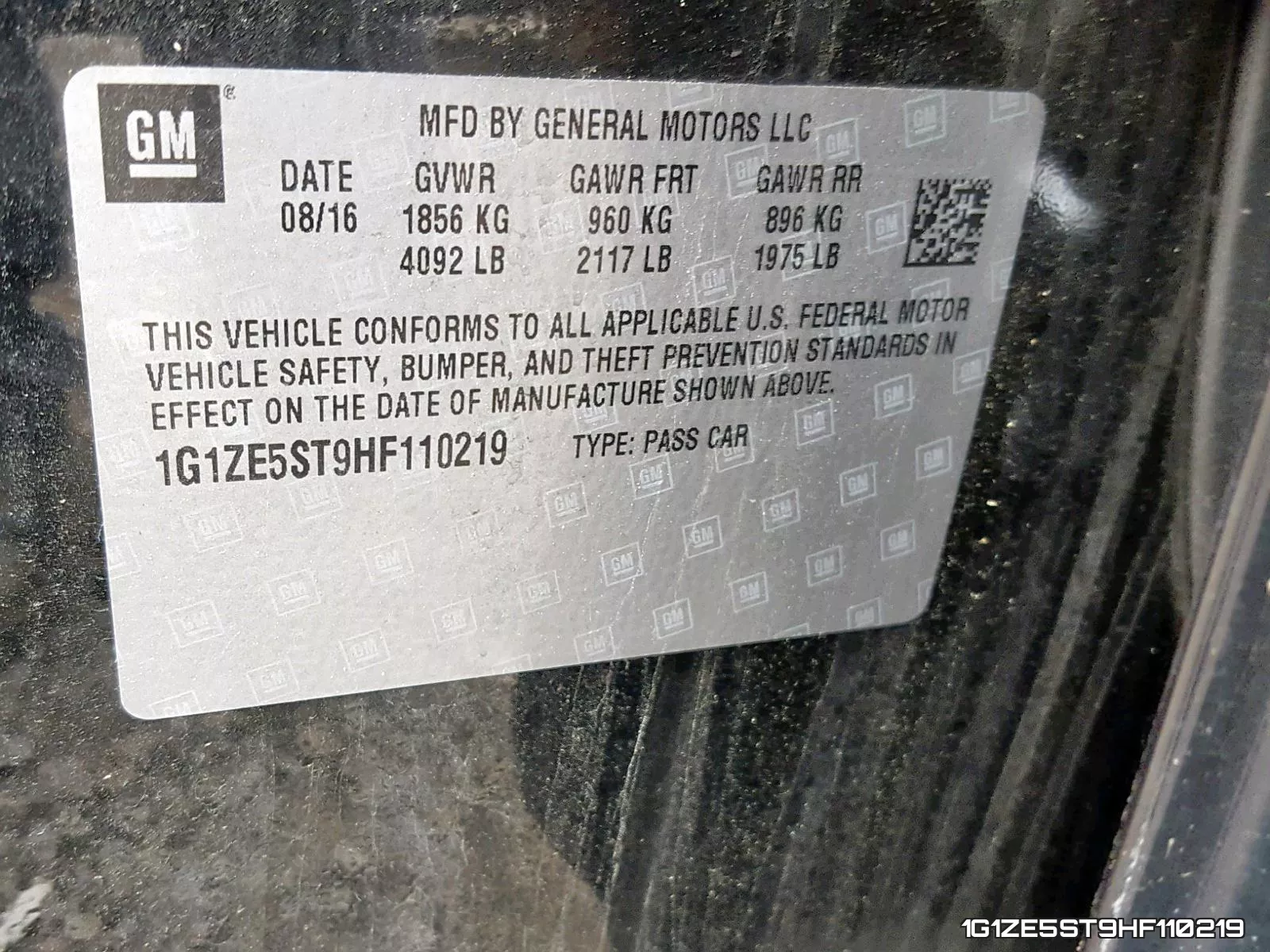 1G1ZE5ST9HF110219 фото 2