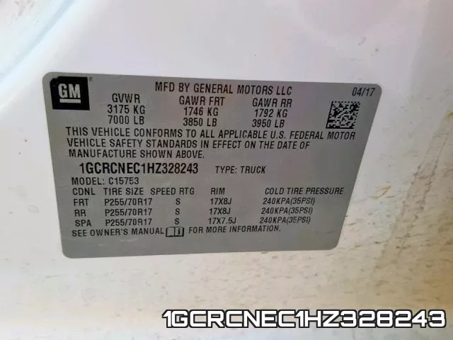 1GCRCNEC1HZ328243 фото 2