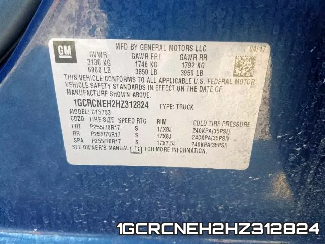 1GCRCNEH2HZ312824 фото 2