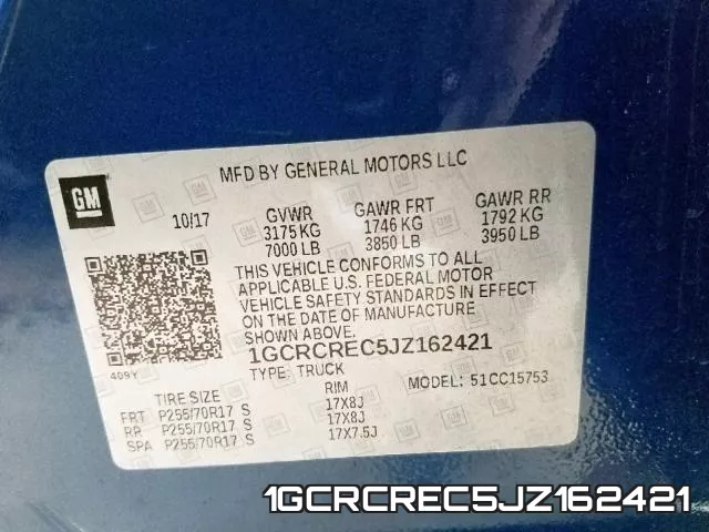 1GCRCREC5JZ162421 фото 2