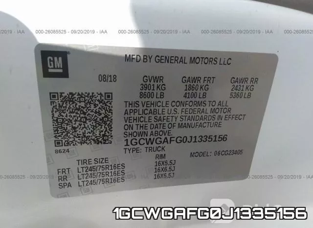 1GCWGAFG0J1335156 фото 10