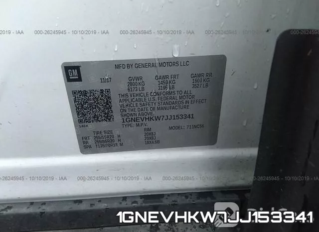 1GNEVHKW7JJ153341 фото 10