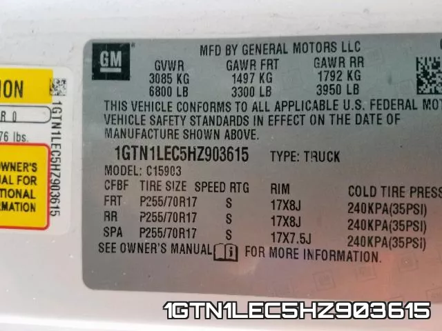 1GTN1LEC5HZ903615 фото 2