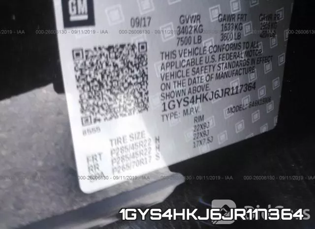 1GYS4HKJ6JR117364 фото 10