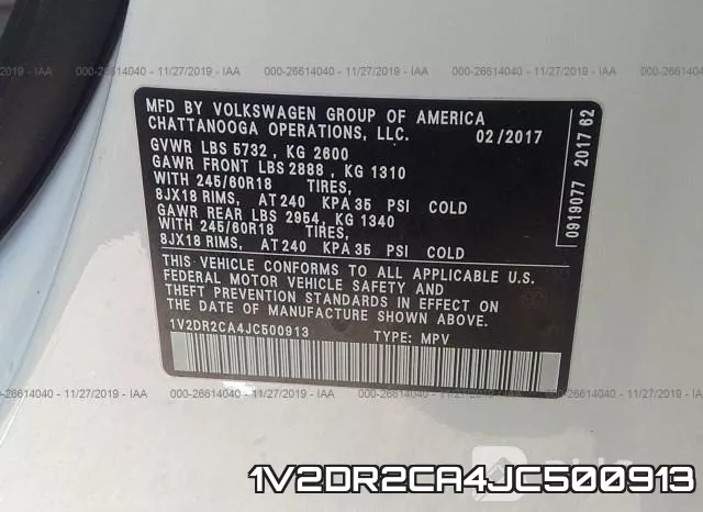1V2DR2CA4JC500913 фото 10