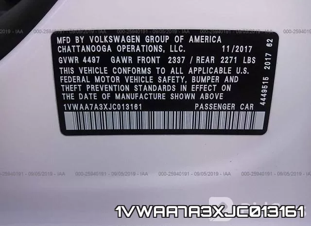 1VWAA7A3XJC013161 фото 10