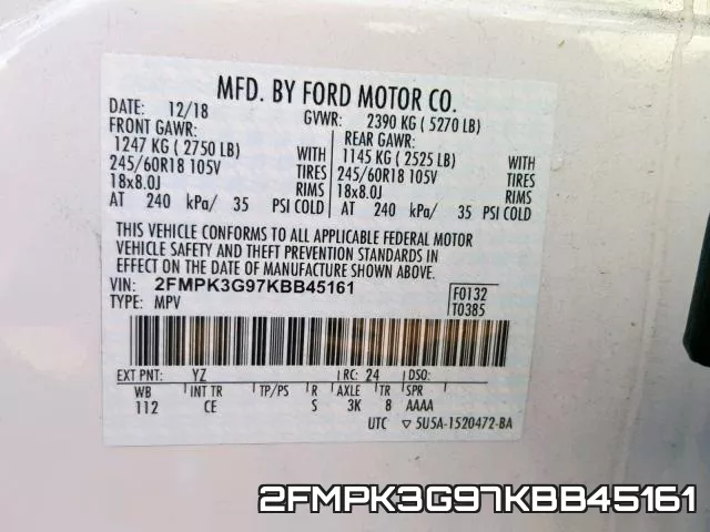 2FMPK3G97KBB45161 фото 2