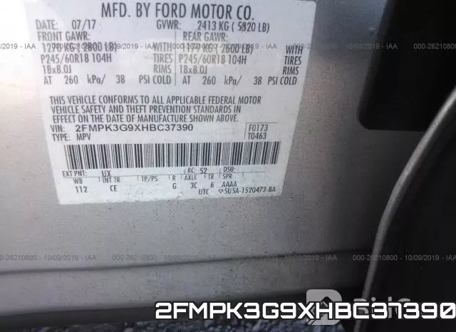 2FMPK3G9XHBC37390 фото 10