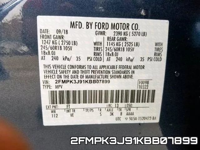 2FMPK3J91KBB07899 фото 2