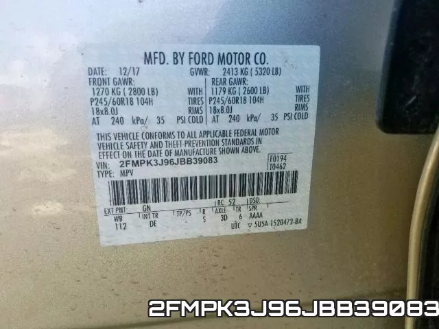 2FMPK3J96JBB39083 фото 2