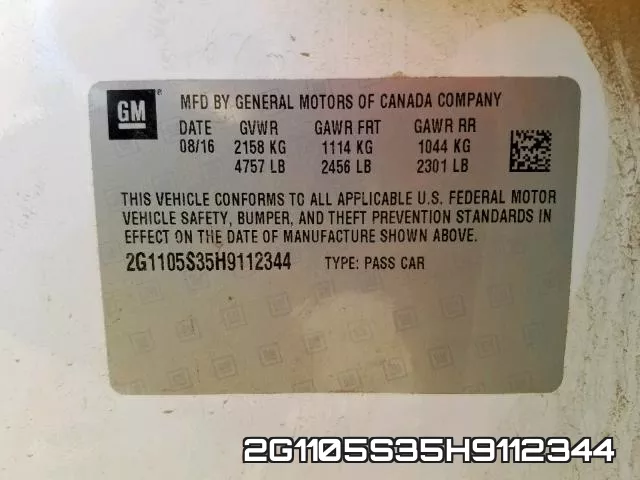 2G1105S35H9112344 фото 2