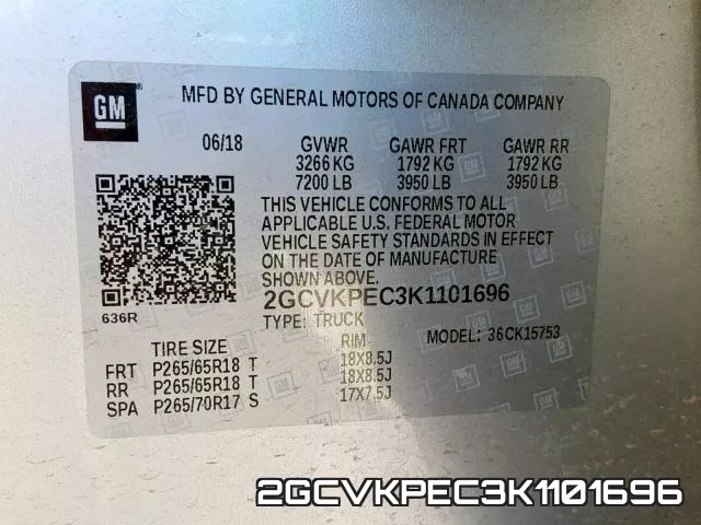 2GCVKPEC3K1101696 фото 2