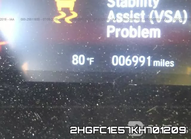 2HGFC1E57KH701209 фото 8