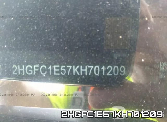 2HGFC1E57KH701209 фото 10