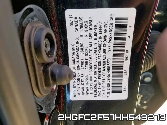 2HGFC2F57HH543273 фото 2