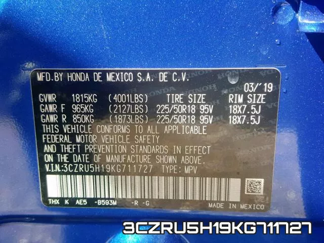 3CZRU5H19KG711727 фото 2