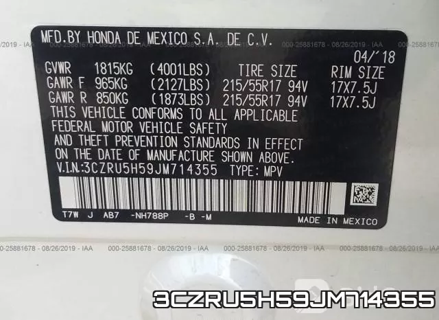 3CZRU5H59JM714355 фото 10